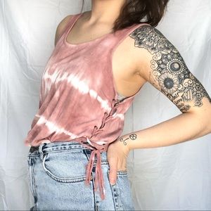 tie-dye braided tank top